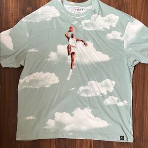 Jordan Sage Green Cloud Basketball Graphic Tee